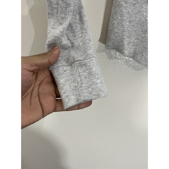 Skims Cotton Rib Long Sleeve Y2K Bella Henley Top XS Coquette Minimalist Lounge - Picture 3 of 15